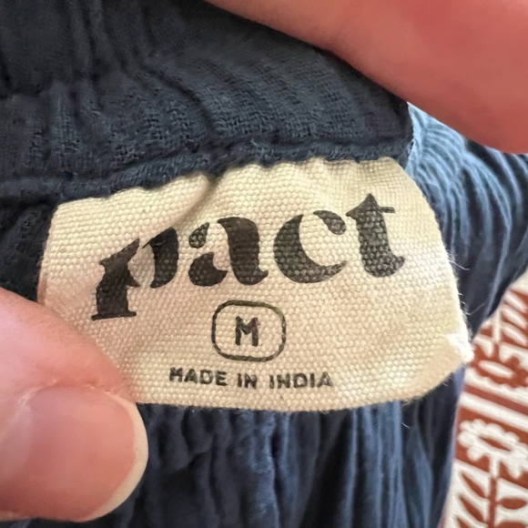 Pact Coastal Double Gauze Tiered Maxi Skirt in French Navy - Picture 7 of 10